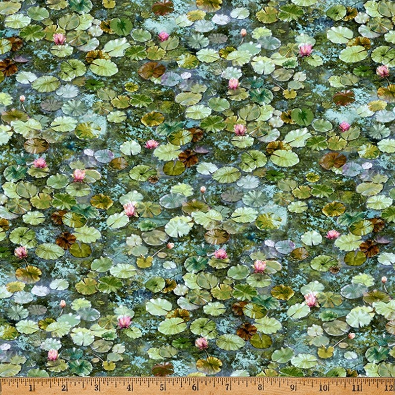 Sakura Blooms - Pond W5366-452 - Hoffman Fabrics (Pre-order: May 2024)