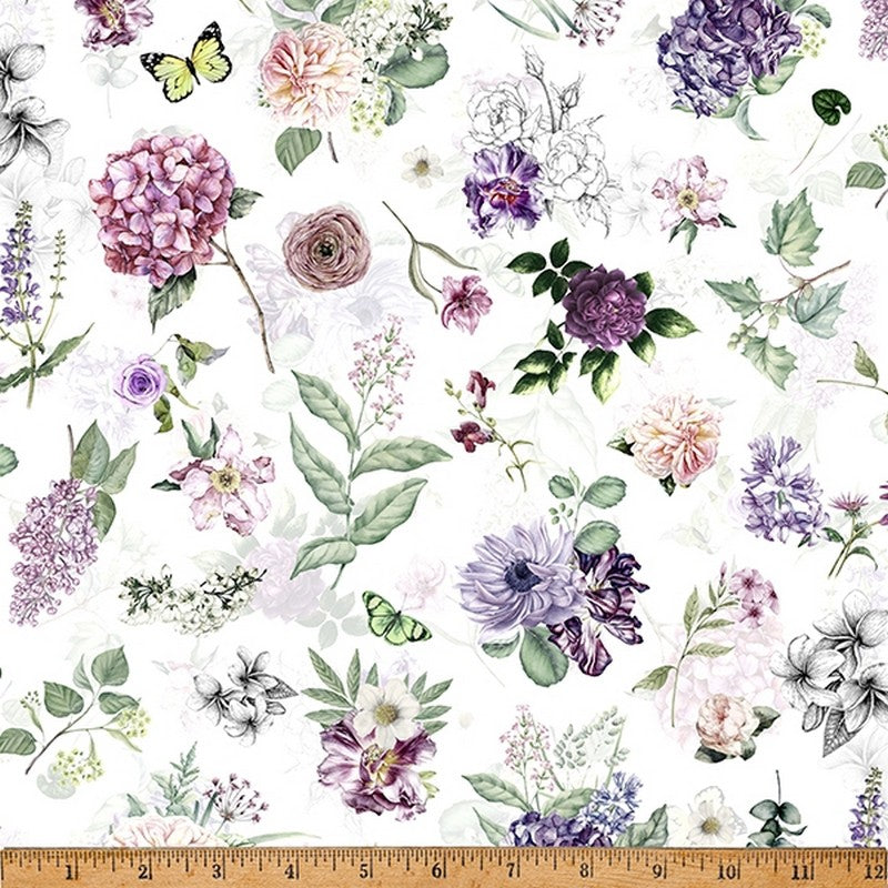 Botanical Charm - Purple W5372-14 - Hoffman Fabrics (Pre-order: May 2024)