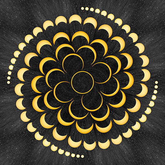 Dream Big Eclipse - PANEL in Onyx - Hoffman Fabrics