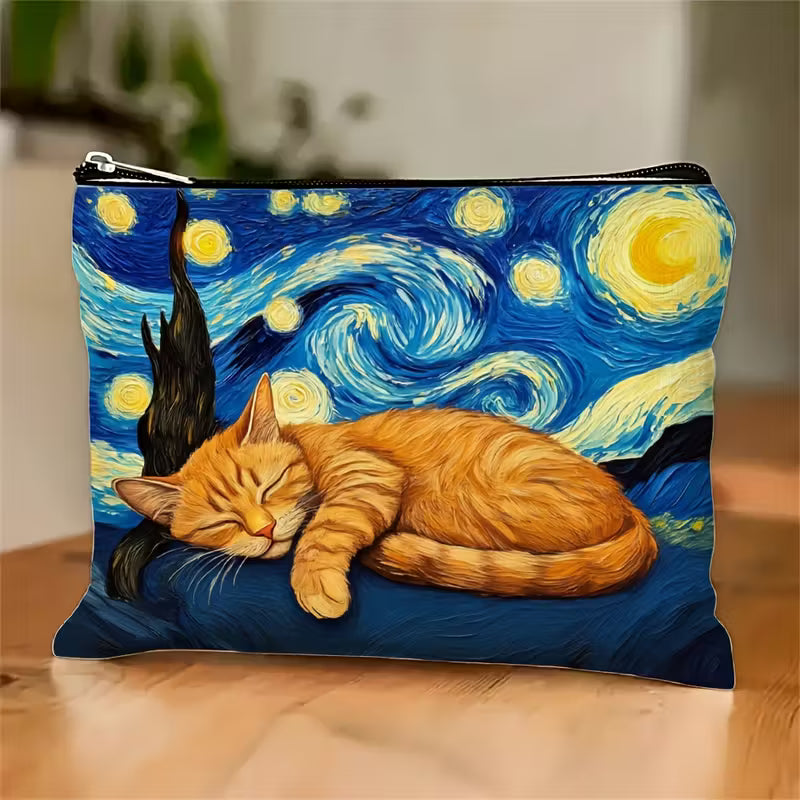 Sew n' Stash Bag - Starry Night Kitty
