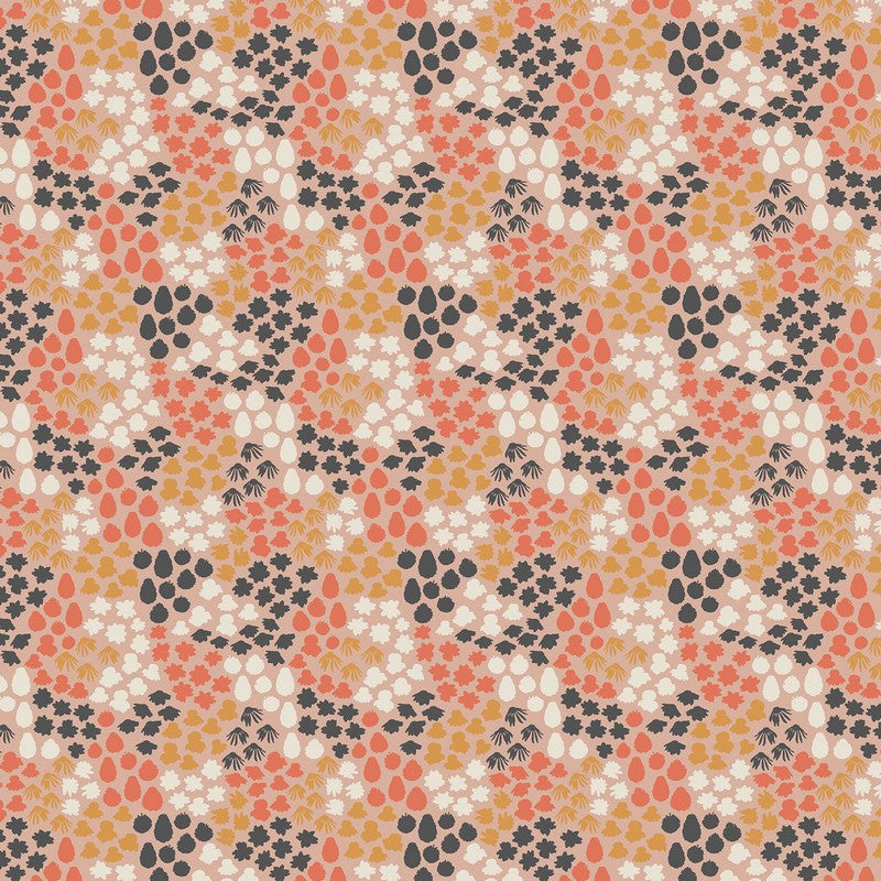 Fall's Enchantment - Fading Flowers in Clay Pink - Cotton + Steel