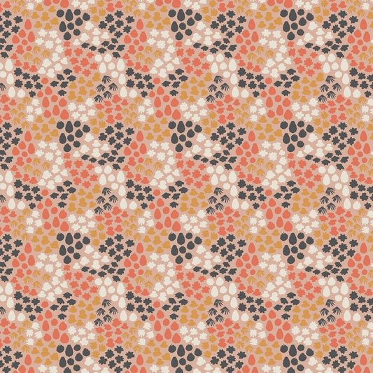 Fall's Enchantment - Fading Flowers in Clay Pink - Cotton + Steel