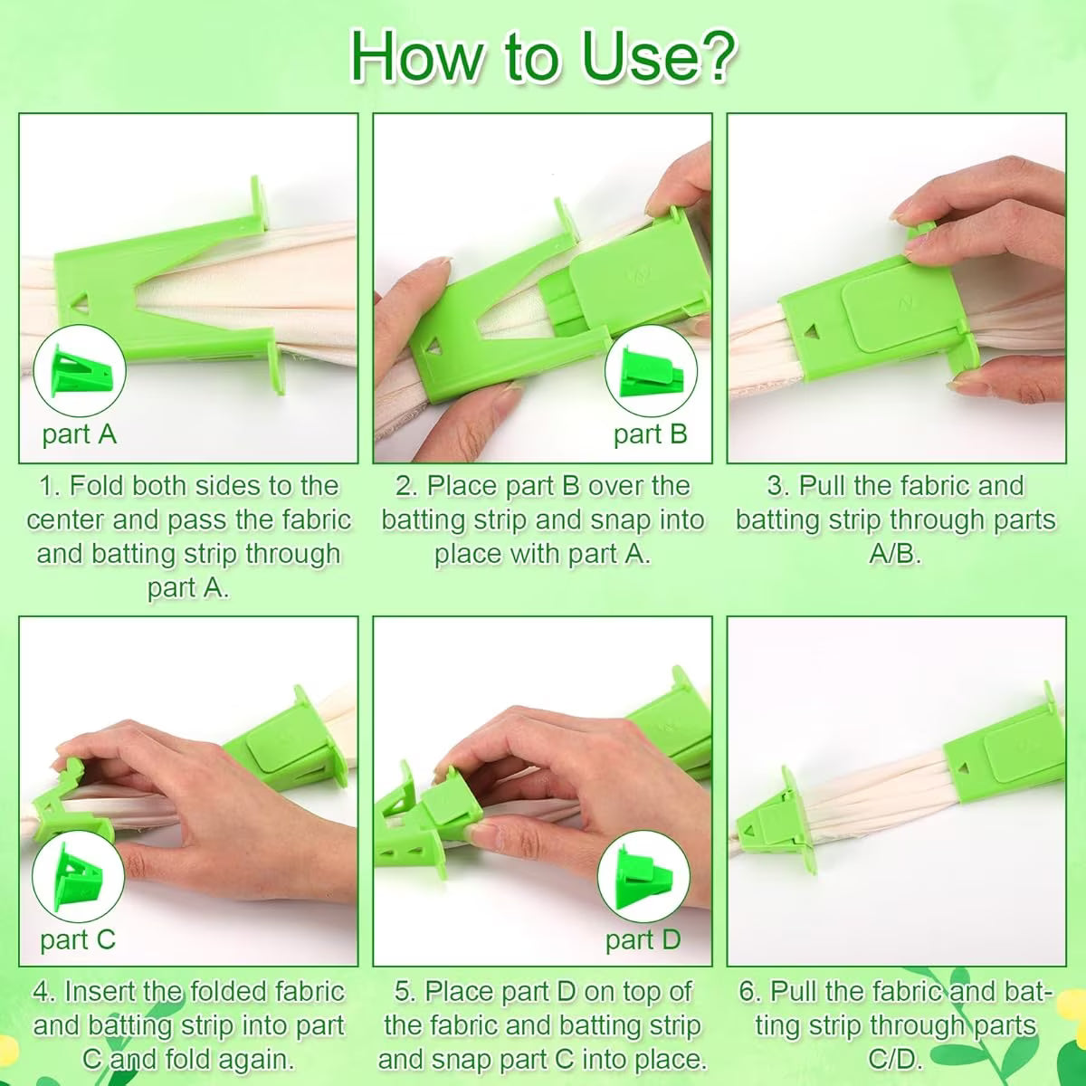 Fabric Tube Maker for Jelly Roll Rugs (4 Pcs)