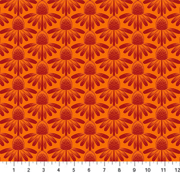 Indelible - Coneflower Tangerine (AMT1001-59C) - Anna Maria - Northcott - Full Bolt (10m)