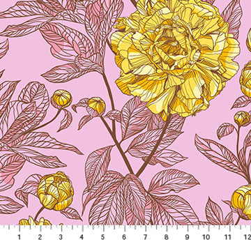 Indelible - Peony Sunshine 108" Wideback (BAMT1003-84) - Anna Maria - Northcott - Full Bolt (15m)