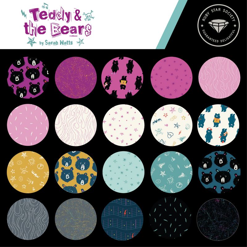 Teddy and the Bears  - Fat Quarter Bundle - Sarah Watts - Ruby Star Society (Pre-order Oct 2024)
