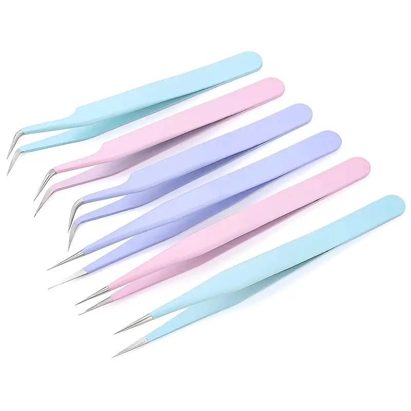 Macaron Magic Precision Tweezers (2 Pc -Straight & Bent Tip)