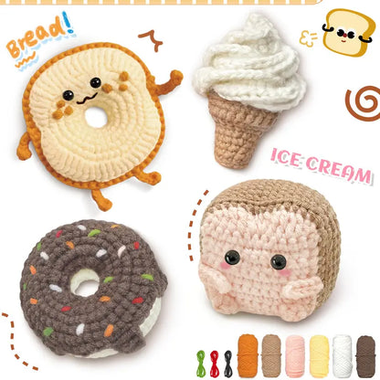 Crochet Kit - Tasty Snack Buddies (4 Pc)