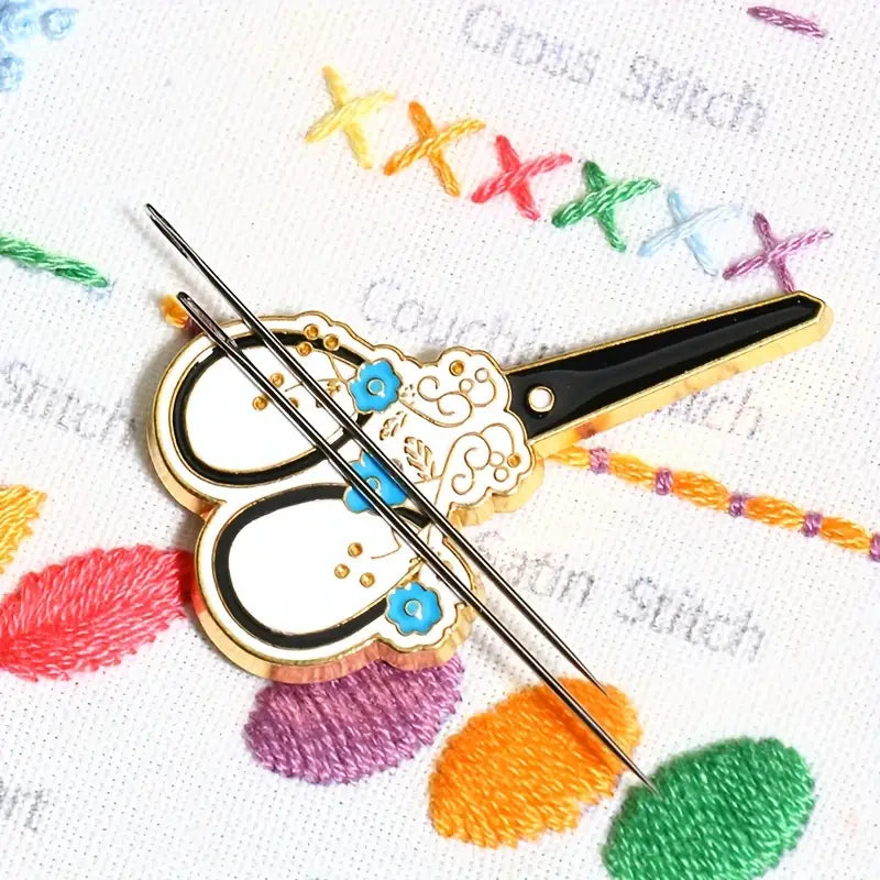Pin Pal Needle Minder (Floral Scissors)