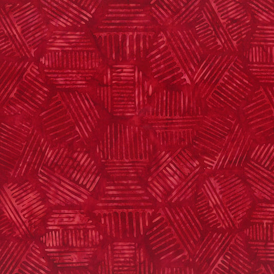 Banyan Batiks Hexies - Dark Red (81700-25) Northcott - Full Bolt (11m)