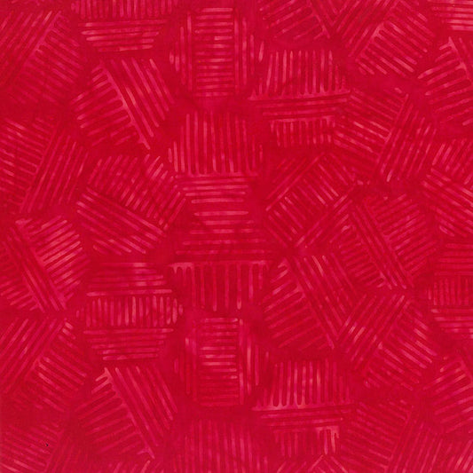 Banyan Batiks Hexies - Lipstick Red (81700-24) Northcott - Full Bolt (11m)