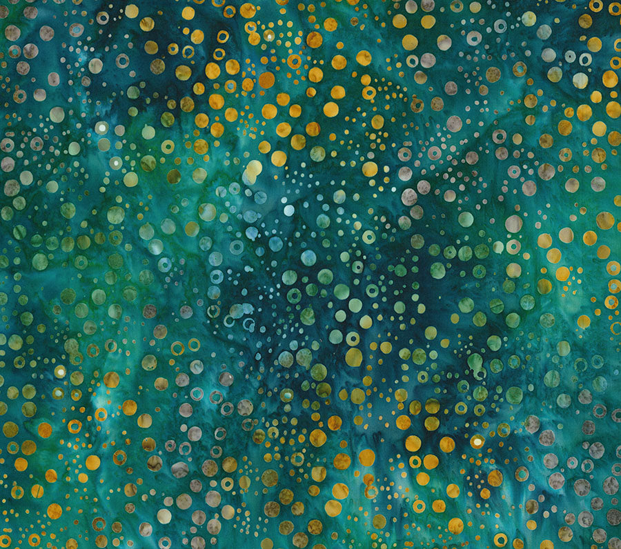 Banyan Batiks Pop Dots - Marine Green - Northcott