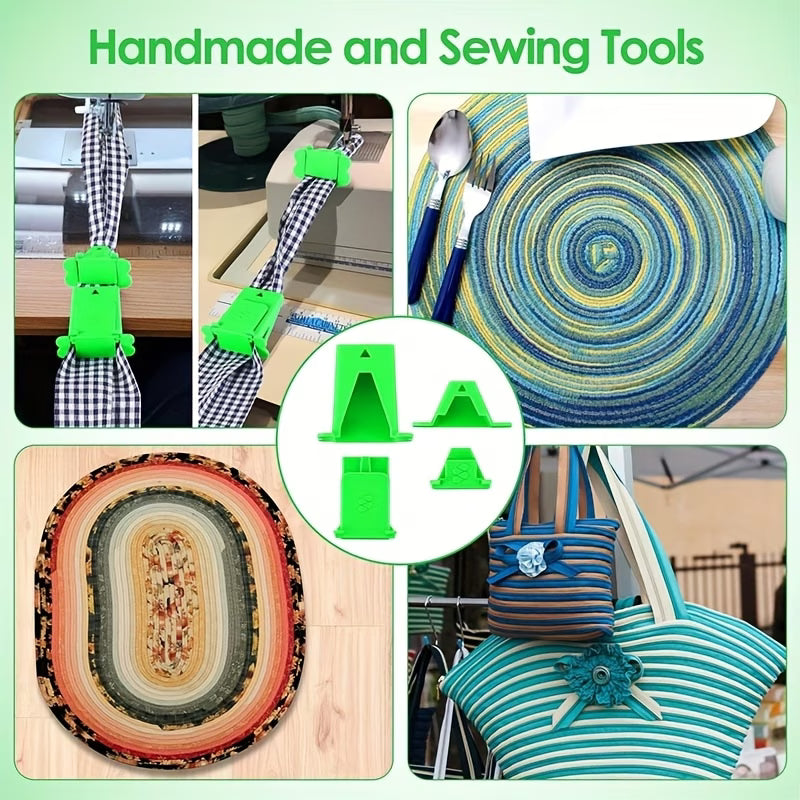 Fabric Tube Maker for Jelly Roll Rugs (4 Pcs)