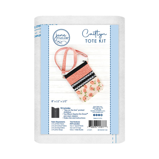 Quilt As You Go Crossbody Tote Bag Caitlyn Zippity Do Done Black - June Tailor (Pre-order: Mar 2026)