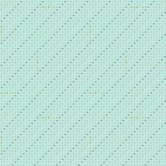 Cotton + Steel Basics - Word Play Imagine in Spring Breeze