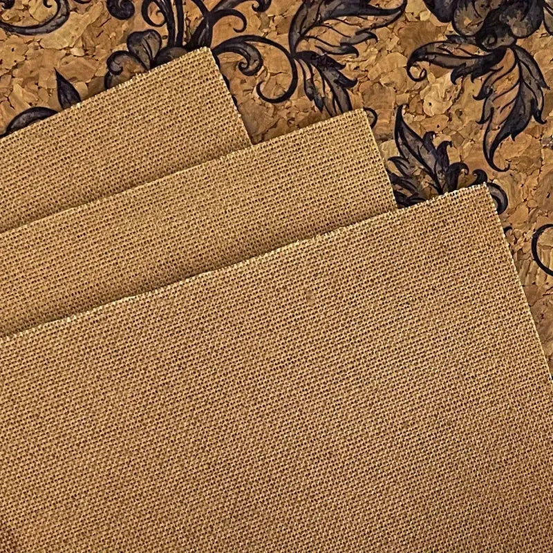 Faux Leather - Paisley Floral Cork (8pc) (8.2" x 11.8")