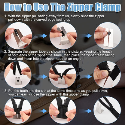 Zipper Installer with Mounting Base (Stainless Steel)