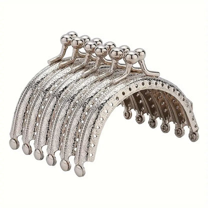 Purse Frame Kiss Lock (Sew-In) Antique Silver - 3.3"