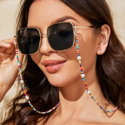 Quilter's Peepers Reading Glasses Rainbow Pearl Chains