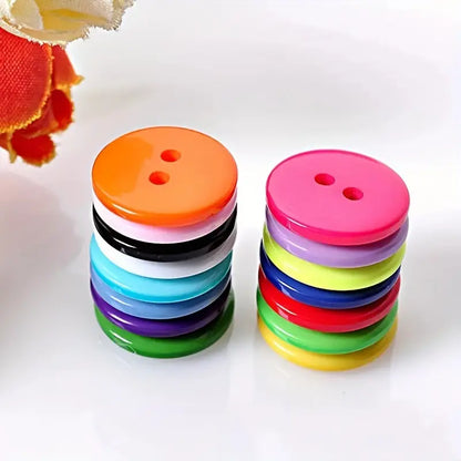 Plastic Buttons 2 Hole (0.35"-0.78") 100pc