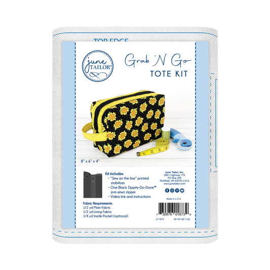 Quilt As You Go Grab N Tote Zippity Do Done Black - June Tailor (Pre-order: Mar 2026)