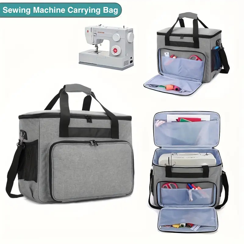 Sewing Machine Travel Case - Grey - Dinkydoo Fabrics