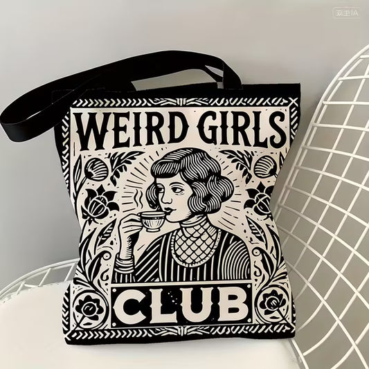 Sew n' Stash Tote Bag - Weird Girls Club - Tea Time - Dinkydoo Fabrics