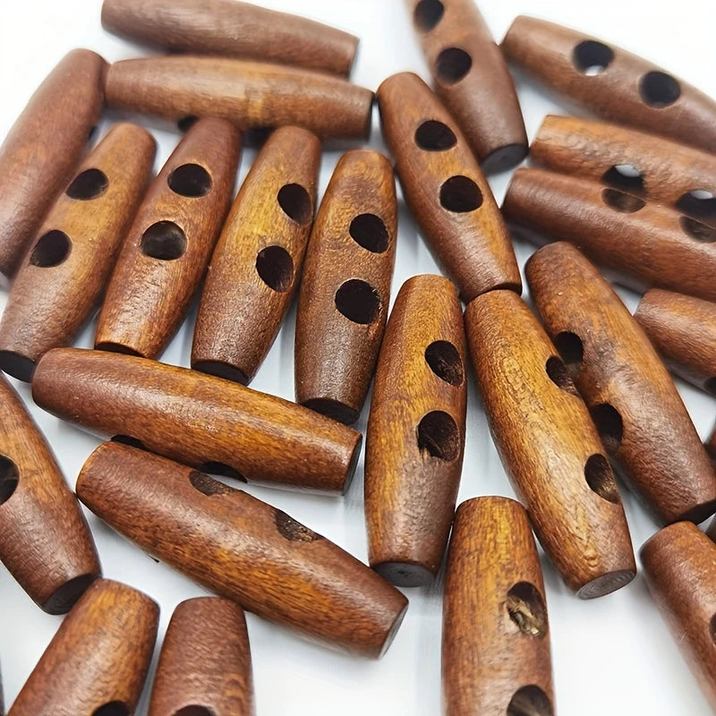 Wooden Mahogany Style Buttons 2 Hole (1.2")