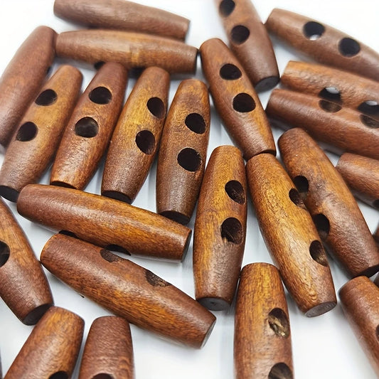 Wooden Mahogany Style Buttons 2 Hole (1.2")