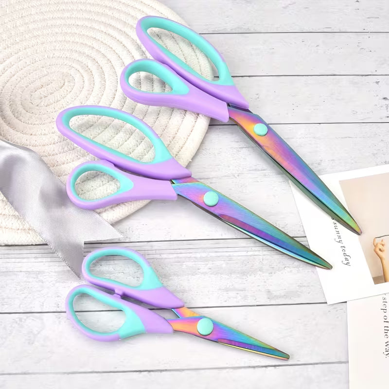 Titanium Scissor Set - Purple Aqua  (3 Piece) - Dinkydoo Fabrics