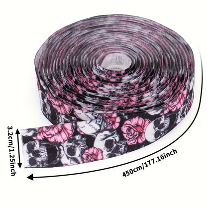 Zipper Set Nylon #5 - Floral Skulls (4.9 Yards & BONUS 10 Pulls)