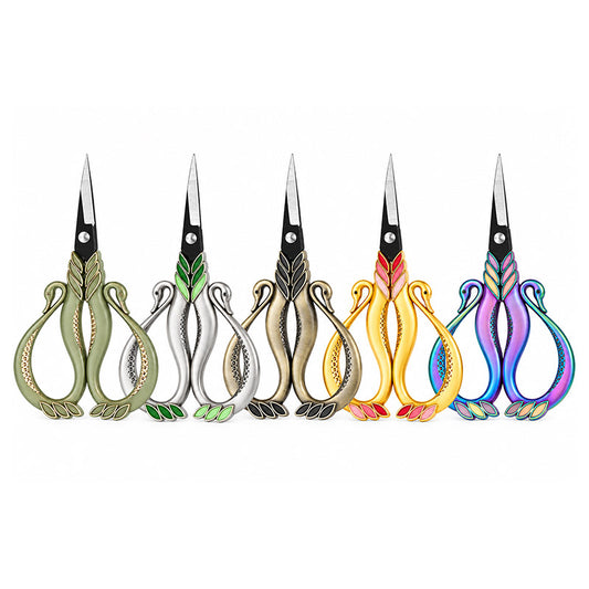 Fancy Feathers Swan Embroidery Scissors