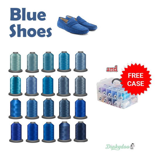 Glide Thread "Fancy Blue Shoes" 20 TOP Mini-Spools with BONUS Case  (Pre-order: Jan 2026)