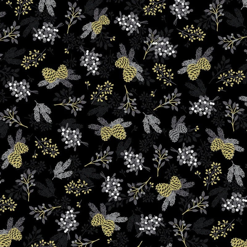 Holiday Sparkle - 12526M-12 in Black - Benartex
