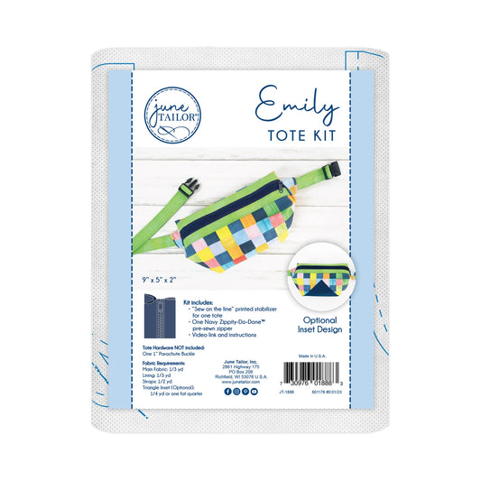 Quilt As You Go Emily Tote Zippity Do Done Navy - June Tailor (Pre-order: Mar 2026)