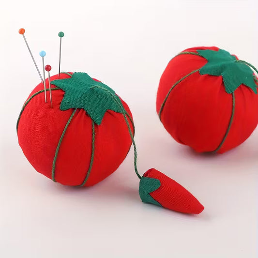 Berry Cute Tomato Pin Cushion with Pepper Needle Sharpener