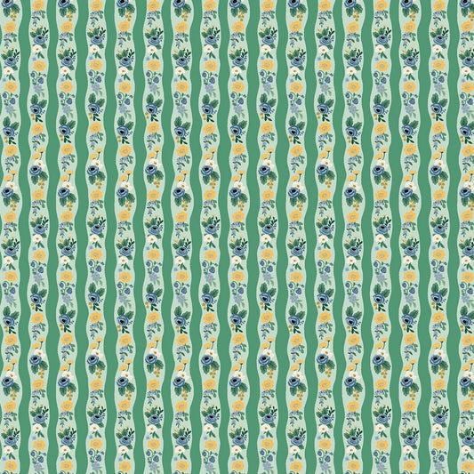 Orchard - Climbing Roses in Mint - Rifle Paper Co - Cotton + Steel