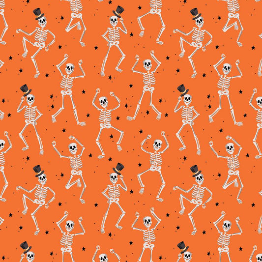 Halloween - Skeletons in Orange - Rifle Paper Co - Cotton + Steel