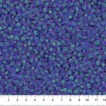 Shimmer - Multi Dot Deep Sea (27895M-44) Metallic - Northcott - Full Bolt (10m)