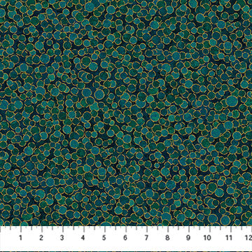 Shimmer - Multi Dot Peacock (27895M-78) Metallic - Northcott - Full Bolt (10m)