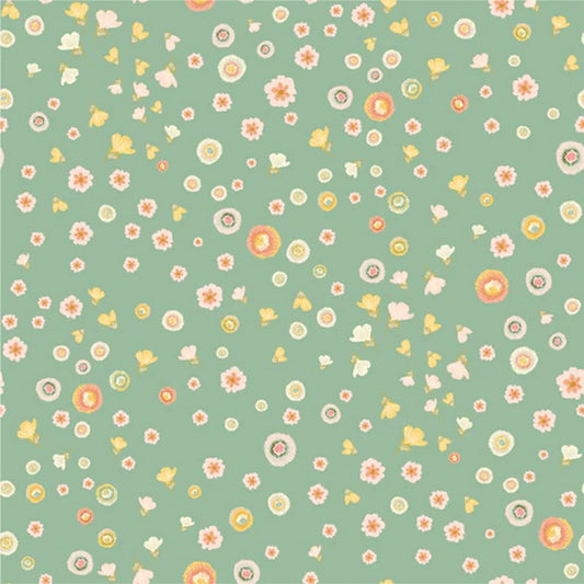 Unicorn Dreams - Stardust in Green - Ginger Deverell - Poppie Cotton