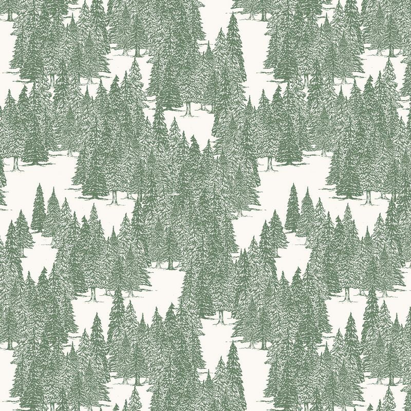 Weekend In the Mountains - Forest Meadow in Moss Green - RJR Fabrics