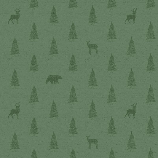 Weekend In the Mountains - Evening Stroll in Basil - RJR Fabrics