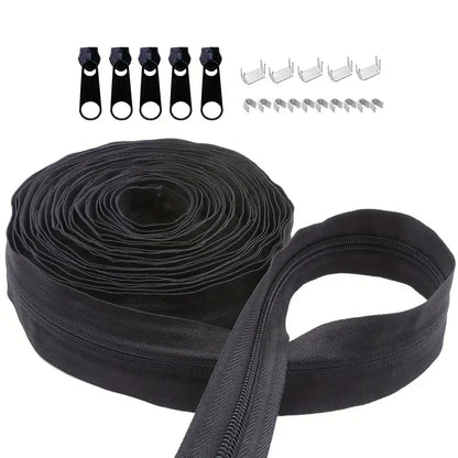 Zipper Nylon #5 with Stops & Zipper Sliders (4yd)