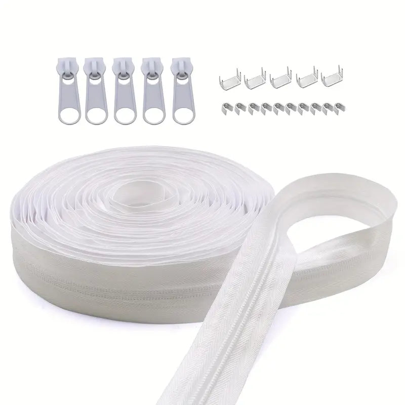 Zipper Nylon #5 with Stops & Zipper Sliders (4yd)