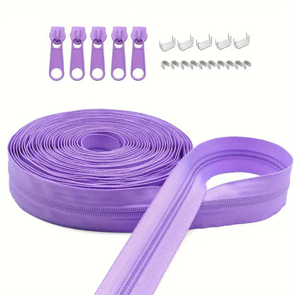 Zipper Nylon #5 with Stops & Zipper Sliders (4yd)