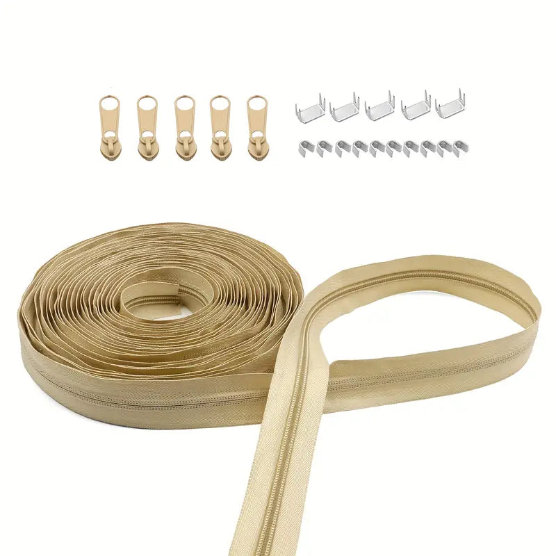 Zipper Nylon #5 with Stops & Zipper Sliders (4yd)