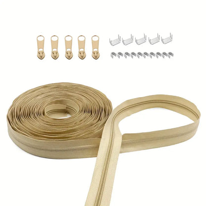 Zipper Nylon #5 with Stops & Zipper Sliders (4yd)