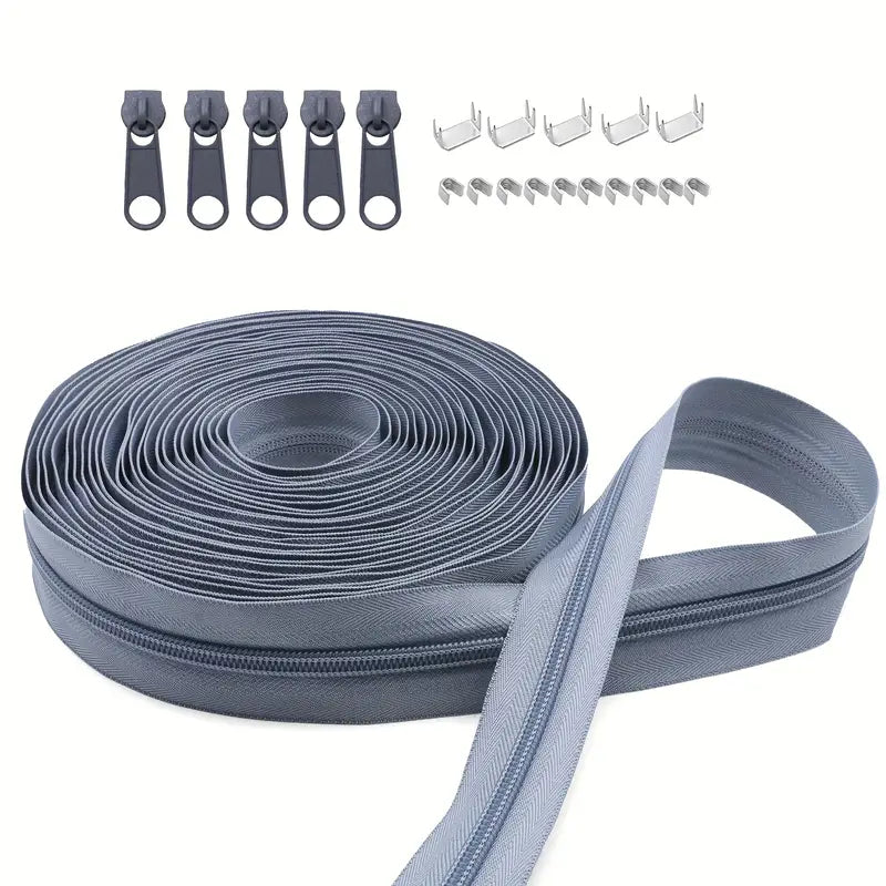 Zipper Nylon #5 with Stops & Zipper Sliders (4yd)