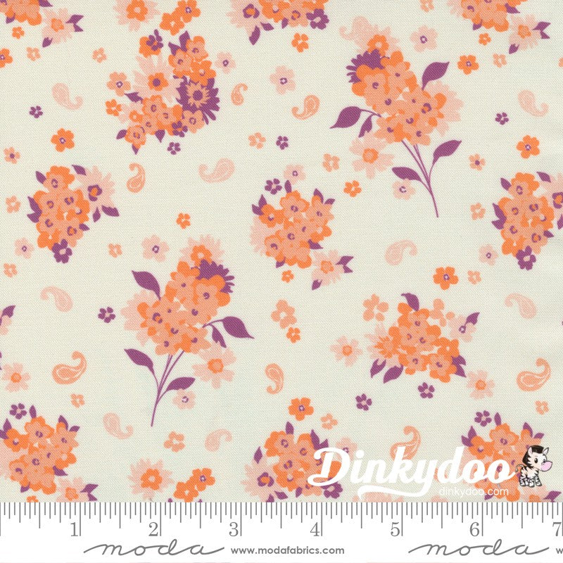 Paisley Rose - Flora in Ivory - Crystal Manning - Moda